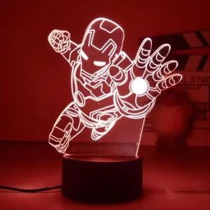 Marvel 3D LED Night Light Anime Style Superhero Lamp Table Light Kids Bedroom